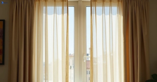 Dusty and dull curtains in pymble-nsw before steam cleaning